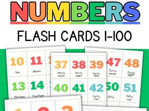 Numbers Flash Cards 的图像结果