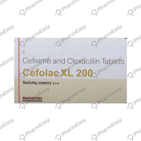 Cefolac Xl 200mg Strip Of 10 Tablets: Uses, Side Effects, Price ...