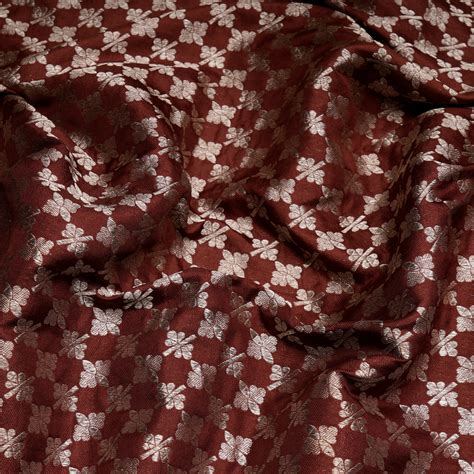 Buy Sable All Over Pattern Handwoven Premium Banarasi Brocade Silk ...