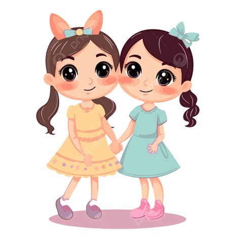 Bff Clipart Three Best Friends Girls Stock Illustrations – 99 Three