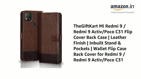 Watch TheGiftKart Mi Redmi 9 / Redmi 9 Activ/Poco C31 Flip Cover Back ...