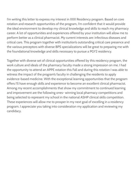 Letter Of Continued Interest Template