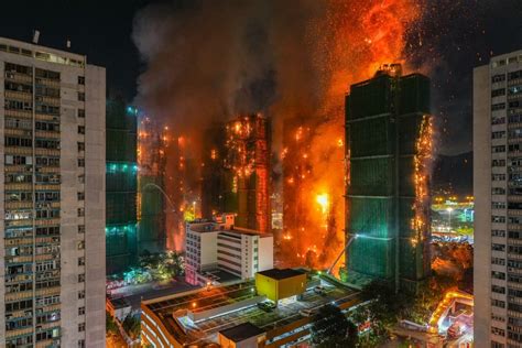 Massive fire in 8 multistorey buildings kills 13 civilians; 15 reported ...