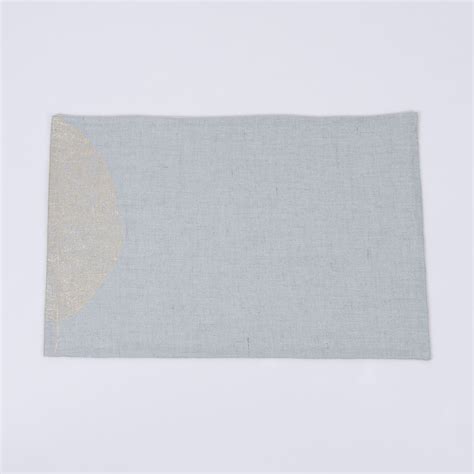 Mokotua Linen Table Mats Aqua Grey – Tabi