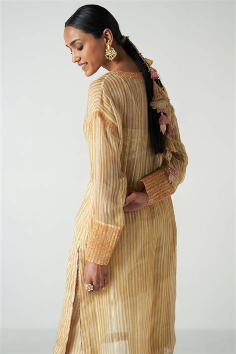 Kesar Yellow Kurta Pant Set