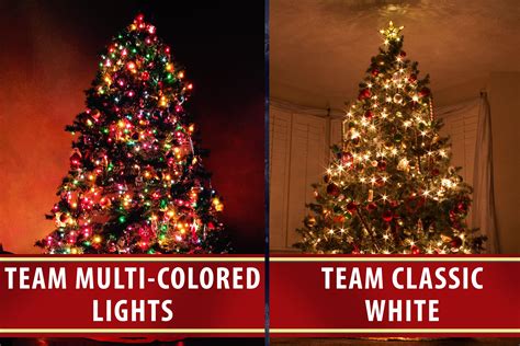 White And Colored Christmas Lights