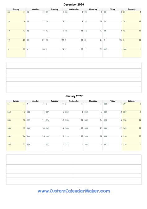 Free Printable January 2026 Calendars | Print A Calendar 2026 - Grab ...