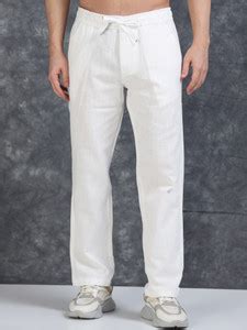 Roadster Relaxed Men White Trousers - Buy Roadster Relaxed Men White ...
