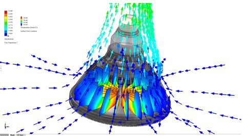 Flow Simulation Solidworks Tutorial 的图像结果