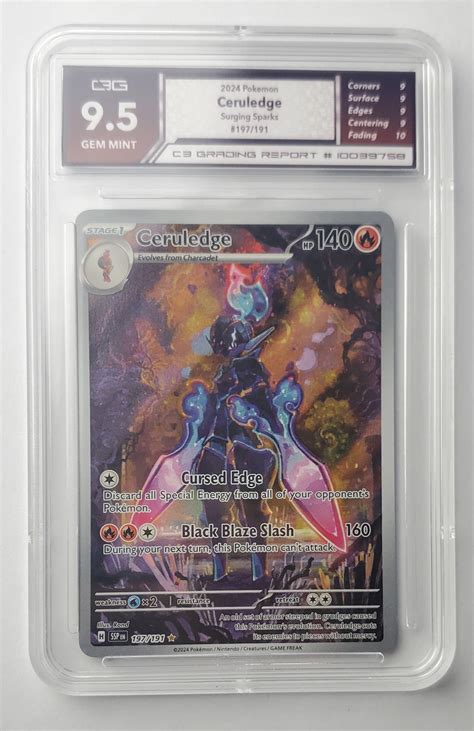 Ceruledge 2024 Surging Sparks Full Art Holo Gem Mint 9.5 Pokemon Card ...