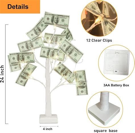 Ypdtacosu Money Tree Gift Holder, 2FT 24 LED Birch Tree with India | Ubuy