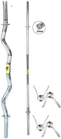 Buy Body Tech Home Gym Combo 3 Feet Curl Bar and 5 Feet Straight Bar ...