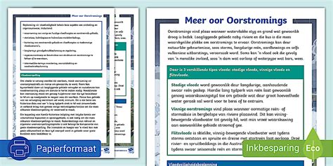 Meer oor Oorstromings Begripstoets (teacher made) - Twinkl