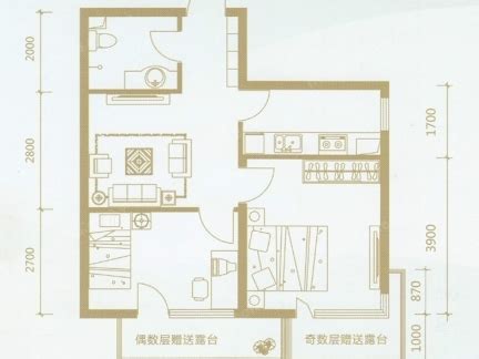两室一厅户型平面图2019-房天下家居装修网
