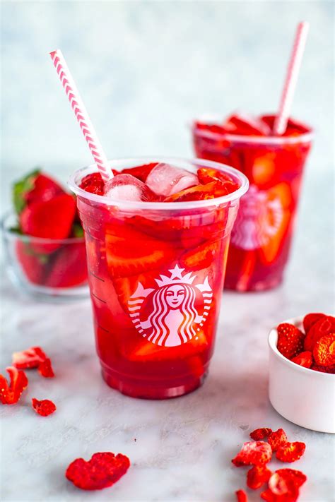 Starbucks Strawberry Acai Refresher Copycat - The Girl on Bloor