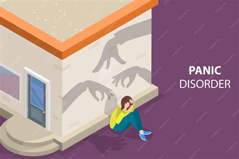 Premium Vector | 3d isometric flat vector conceptual illustration of panic disorder