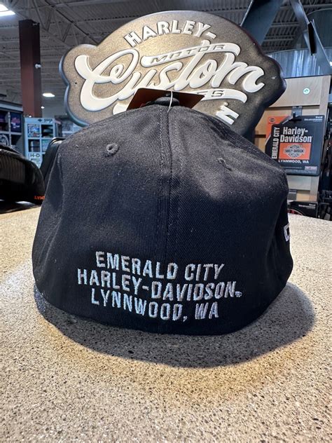 Emerald City Harley-Davidson® Dealer Hat American Flag Fitted Hat - Mt ...