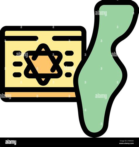 Israel map with star of david representing jewish culture and religion Stock Vector Image & Art ...