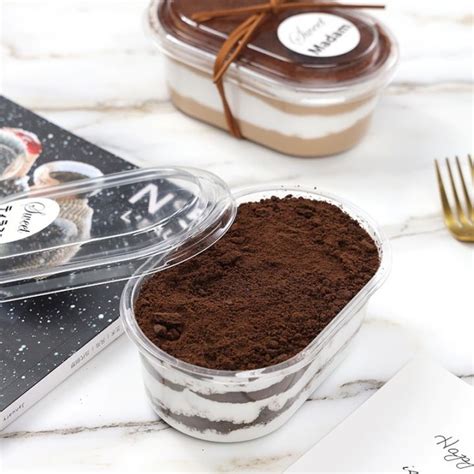 OVAL DESSERT CONTAINER / TIRAMISU BOX – Dispozable