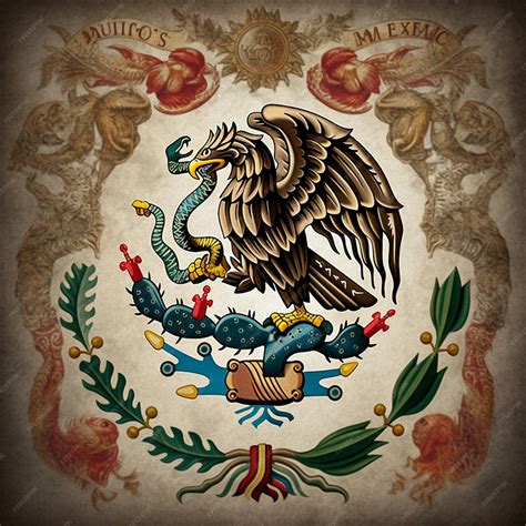 Premium Photo | National emblems showcase various mexican national ...