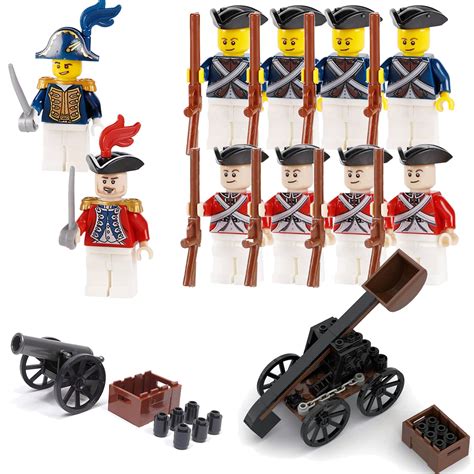 Aibee Revolutionary War Mini Figures Soldiers Set 14pcs Collectible ...