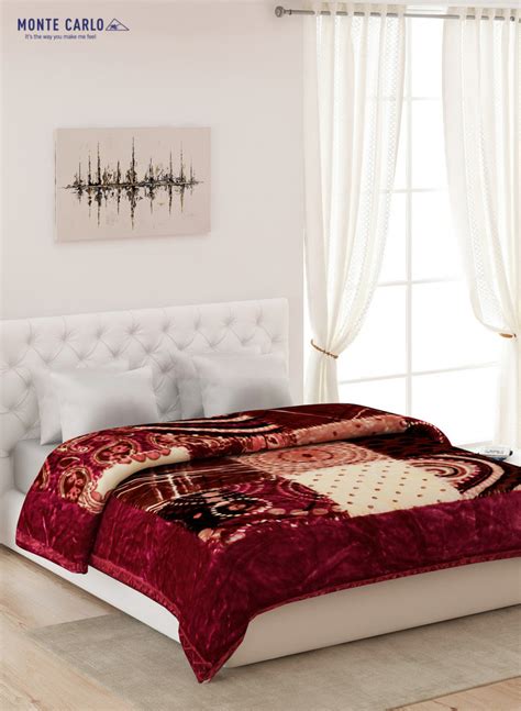 Buy Double Bed Multicolor Mink Blanket - 2 Ply Online in India - Monte ...