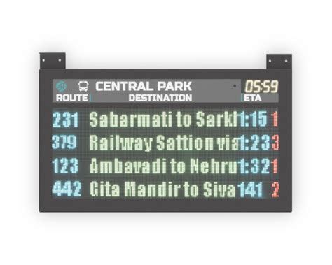 Smart Cities 4 line Passenger Information Display | Atreyo