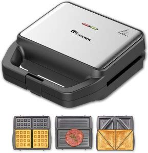truTRTL Premium 3-in-1 Sandwich Maker with Detachable Plates | Grill ...