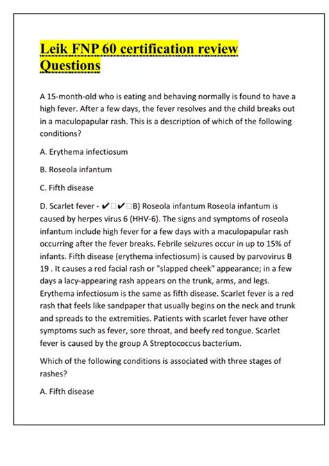 Leik FNP 60 certification review Questions With Correct Answers | Test ...