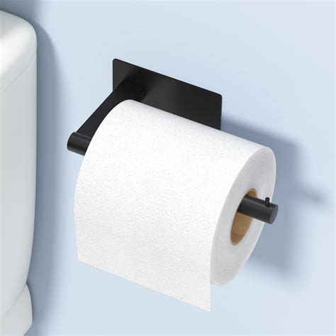 Self-Adhesive Toilet Roll Holder Wall-Mounted, Modern Design Matte ...
