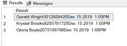 Concat Function SQL 的图像结果