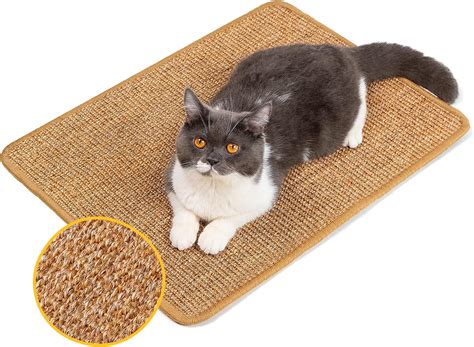 Conlun Cat Scratcher Pad,Natural Sisal Cat Scratching Mat with Sticky ...