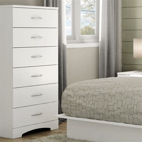 Tall Skinny Chest Of Drawers White : Six Drawer Tall Narrow Chest White ...