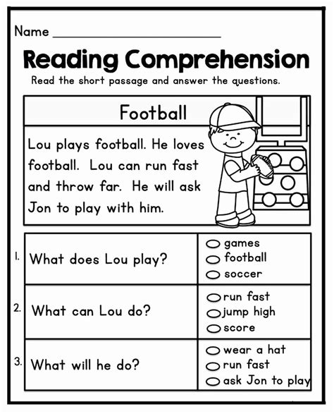 First Grade Reading Worksheets