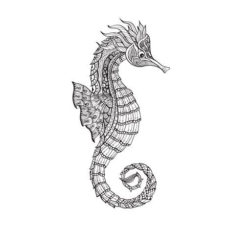 Doodle sketch seahorse black line | Sketches, Doodle sketch, Seahorse ...