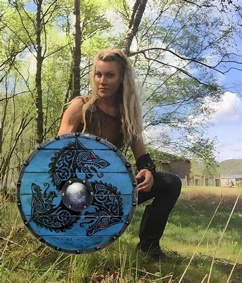 Fenrir Blue Viking Shield | 24-Inch Battleworn Shield with Norse ...