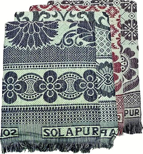 Buy Cotonine - Cotton Single Size 300 TC Solapur Chaddar Blanket, Brown ...
