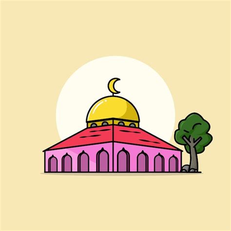 Mosque traditional islamic building | Premium Vector