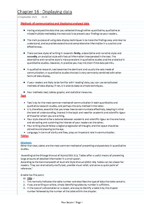 Chapter 16: Effective Methods for Displaying Data in Research - Studocu