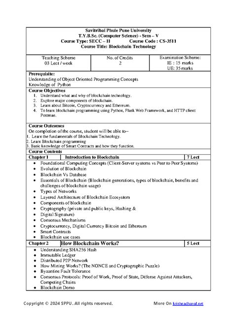 Blockchain Technology - Copyright © 2024 SPPU. All rights reserved ...