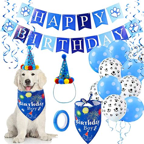 Buy Dog Birthday Party Decorations Supplies - Dog Birthday Bandana ...