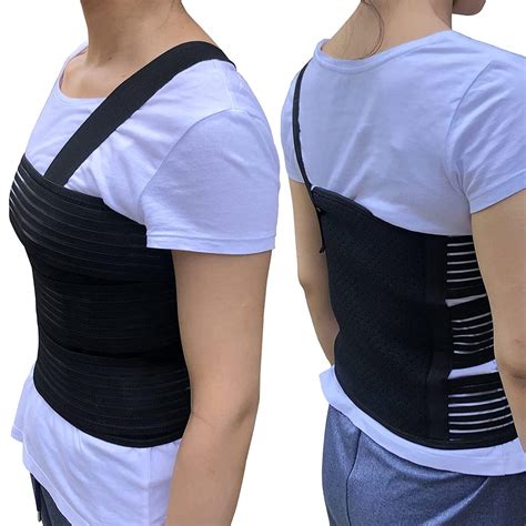 Rib Belt Chest Binder for Rib Injury Support - Breathable Compression Wrap for Broken, Fractured ...