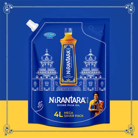 Nirantara Gold Divine Puja Oil Online – ULLAS AGARBATHI