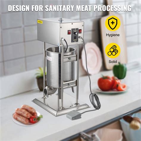 VEVOR Electric Sausage Stuffer 12L Capacity, Vertical Meat Stuffer ...