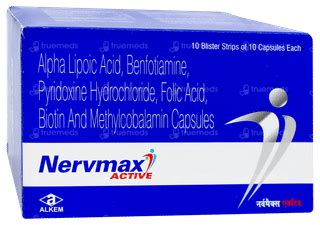 Nervmax Active Capsule 10 - Uses, Side Effects, Dosage, Price | Truemeds