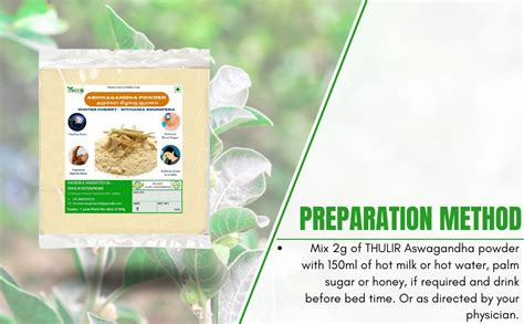 THULIR Ashwagandha Root Powder | Amukkara Kizhangu Choorna - 100 Gms ...