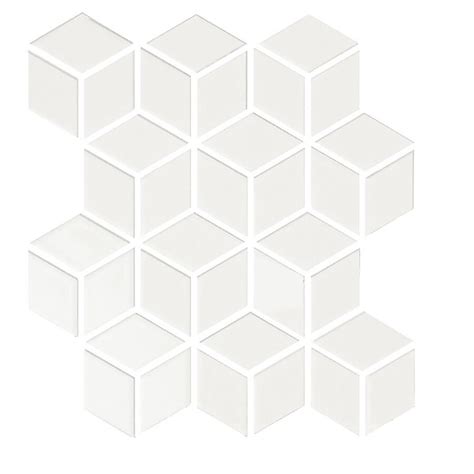 Emser Shape 20-Pack White Porcelain Border Tile (11-in x 12-in) in the ...
