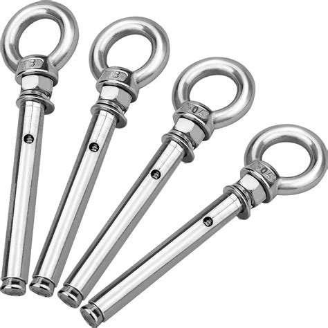 Buy 4Pcs Expansion Bolts M8 x 100 mm Anchor Bolts Stainless Steel ...