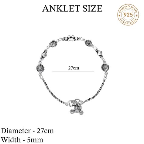 Floral Clear Stone Design Anklet (Payal) for women in Pure 925 Sterlin ...