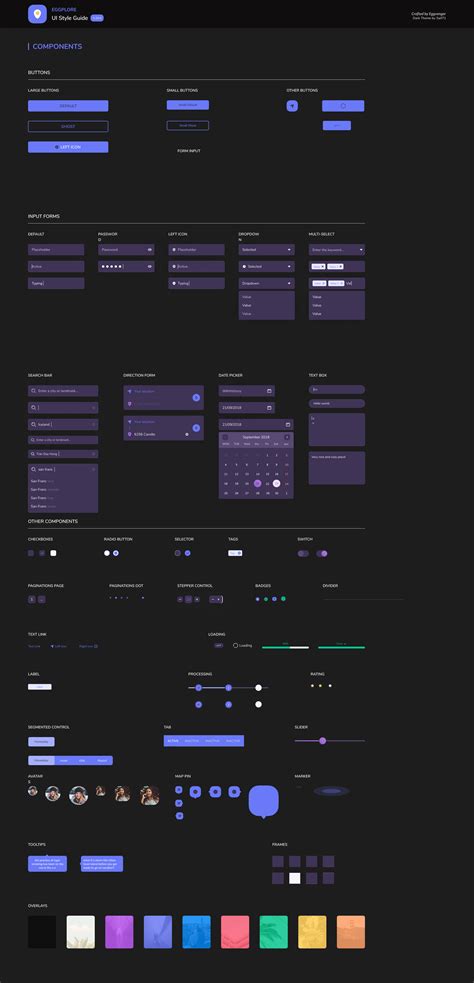 Dark UI StyleGuide / Design System - Salman Hossain Saif | Design ...